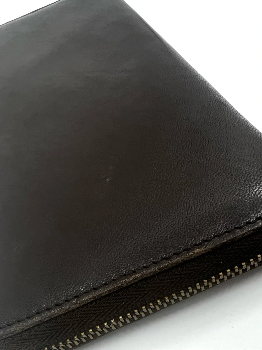 Ralph Lauren Brown Zip Around Accordion Wallet